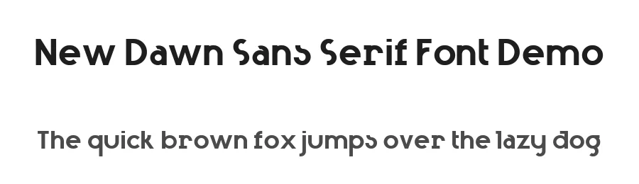 New Dawn Sans Serif Font Demo by Cahya Sofyan — Sans Serif Font
