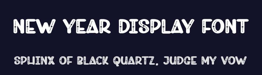 New Year Display Font by andikastudio — Display Font — thumbnail 2