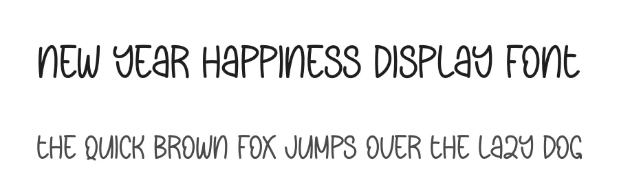 New Year Happiness Display Font by andikastudio — Display Font