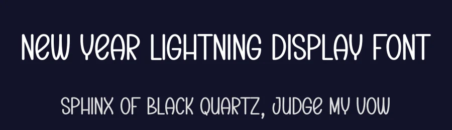 New Year Lightning Display Font by creativeletter — Display Font — thumbnail 2