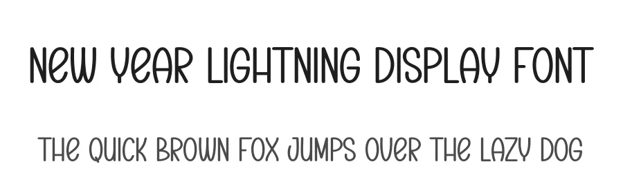 New Year Lightning Display Font by creativeletter — Display Font