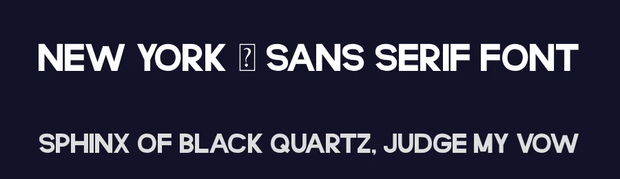 New York – Sans Serif Font by Verde Type — Display Font — thumbnail 2