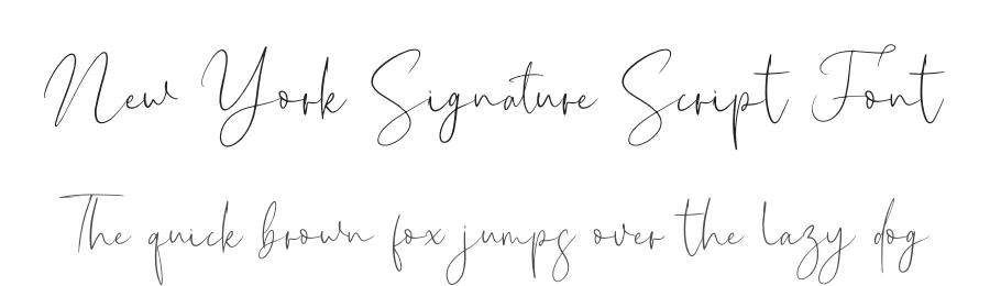 New York Signature Script Font by letterenastudios — Script Handwritten Font