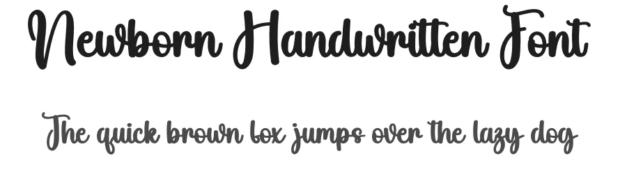 Newborn Handwritten Font by creativeletter — Script Handwritten Font
