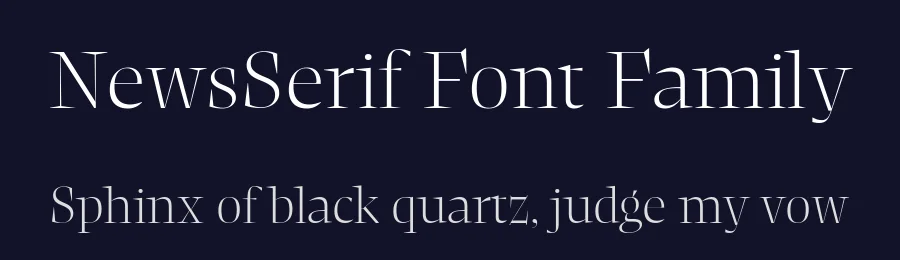 NewsSerif Font Family by Character Type — Serif Font — thumbnail 2