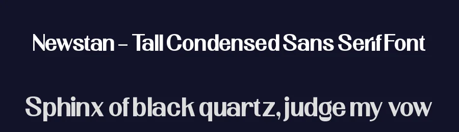 Newstan – Tall Condensed Sans Serif Font by timelesstype.co — Decorative Font — thumbnail 2