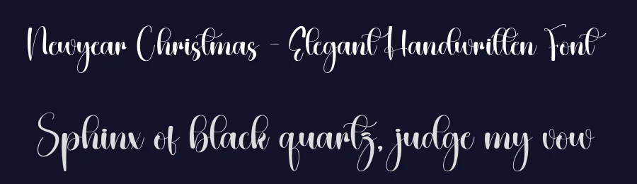 Newyear Christmas – Elegant Handwritten Font by creativeletter — Script Handwritten Font — thumbnail 2
