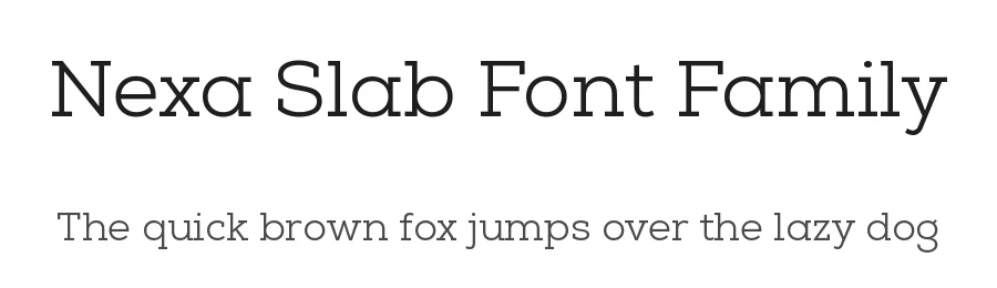 Nexa Slab Font Family by Font Fabric — Slab Serif Font