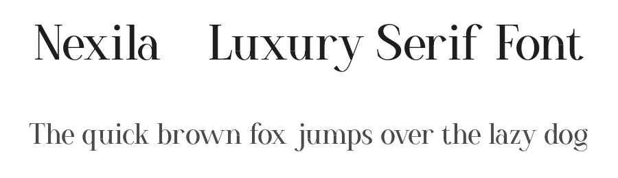 Nexila – Luxury Serif Font by Ragamkata — Display Font
