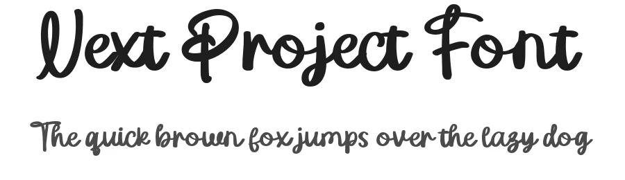 Next Project Font by vaiminit — Script Handwritten Font