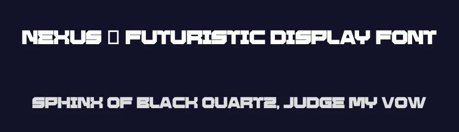 Nexus – Futuristic Display Font by Pian45 — Display Font — thumbnail 2