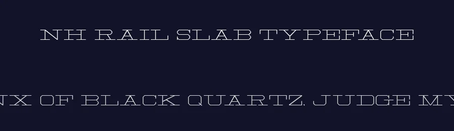 NH Rail Slab Typeface by Von Type Co — Slab Serif Font — thumbnail 2