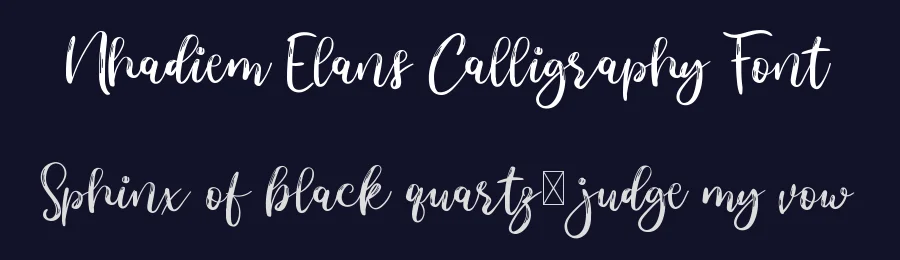 Nhadiem Elans Calligraphy Font by edricstudio — Script Handwritten Font — thumbnail 2