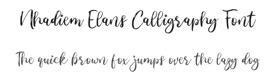 Nhadiem Elans Calligraphy Font by edricstudio — Script Handwritten Font