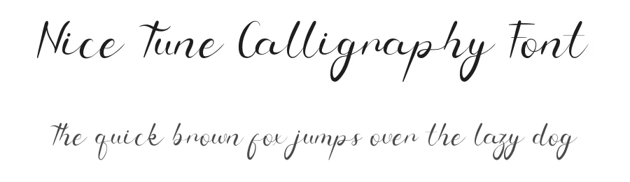 Nice Tune Calligraphy Font by edricstudio — Script Handwritten Font