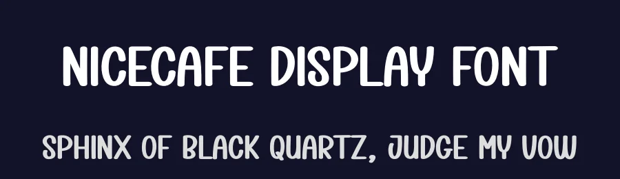 Nicecafe Display Font by andikastudio — Display Font — thumbnail 2