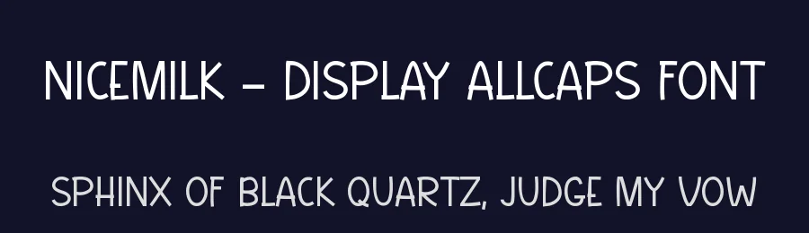 Nicemilk – Display Allcaps Font by Salamahtype Studio — Display Font — thumbnail 2