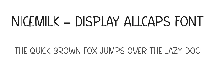 Nicemilk – Display Allcaps Font by Salamahtype Studio — Display Font