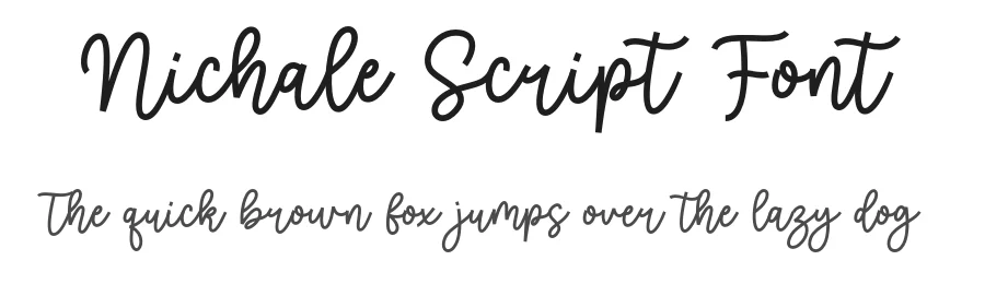 Nichale Script Font by Typebae — Script Handwritten Font