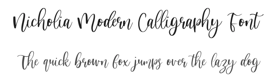 Nicholia Modern Calligraphy Font by balpirick — Script Handwritten Font