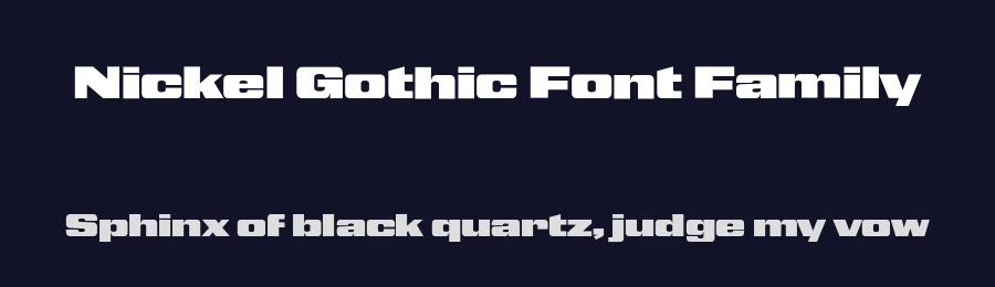 Nickel Gothic Font Family by djr — Decorative Font — thumbnail 2