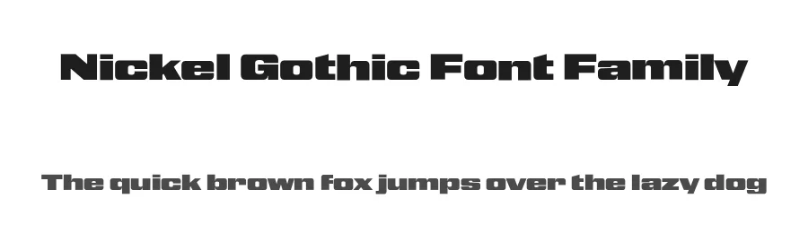 Nickel Gothic Font Family by djr — Decorative Font