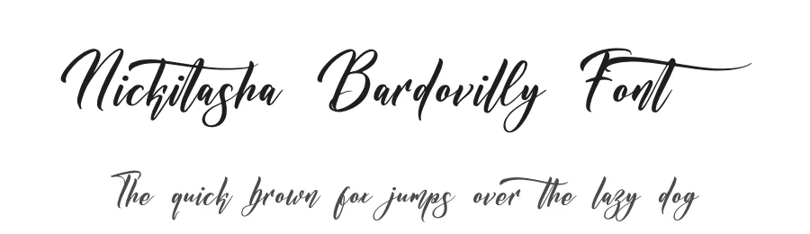 Nickitasha Bardovilly Font by letterenastudios — Script Handwritten Font