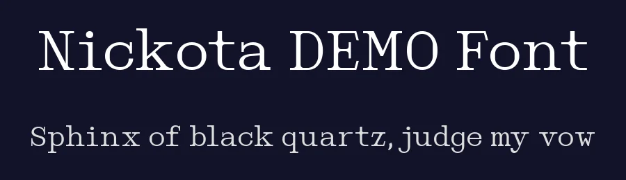 Nickota DEMO Font by Say Studio — Display Font — thumbnail 2