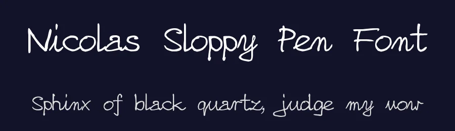 Nicolas Sloppy Pen Font by zai — Script Handwritten Font — thumbnail 2