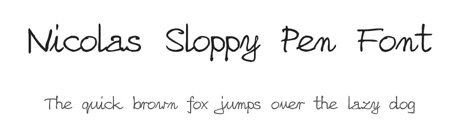 Nicolas Sloppy Pen Font by zai — Script Handwritten Font
