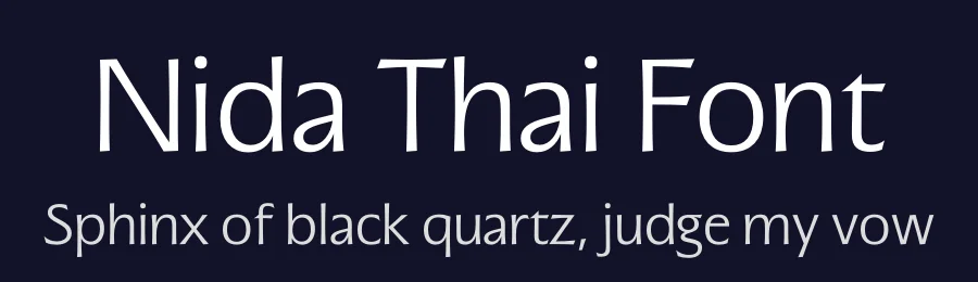 Nida Thai Font by Vee Ratchanon — Display Font — thumbnail 2
