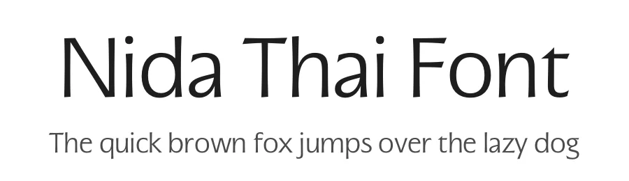 Nida Thai Font by Vee Ratchanon — Display Font