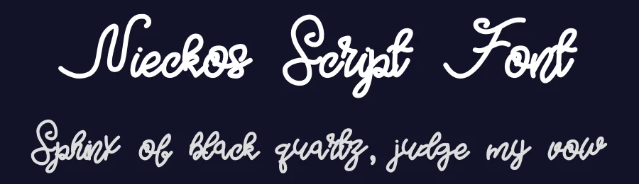 Nieckos Script Font by Dhabee — Script Handwritten Font — thumbnail 2