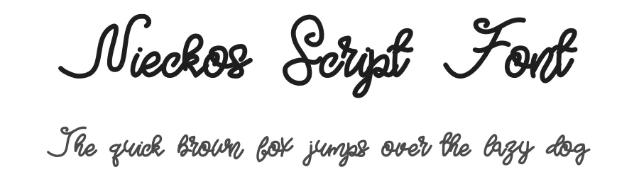 Nieckos Script Font by Dhabee — Script Handwritten Font
