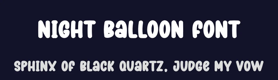 Night Balloon Font by creativeletter — Display Font — thumbnail 2
