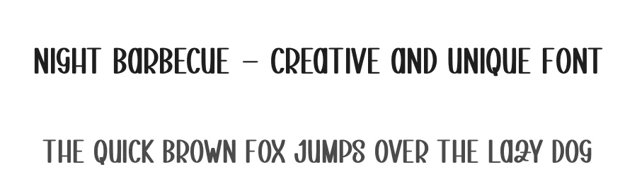 Night Barbecue – Creative And Unique Font by andikastudio — Display Font