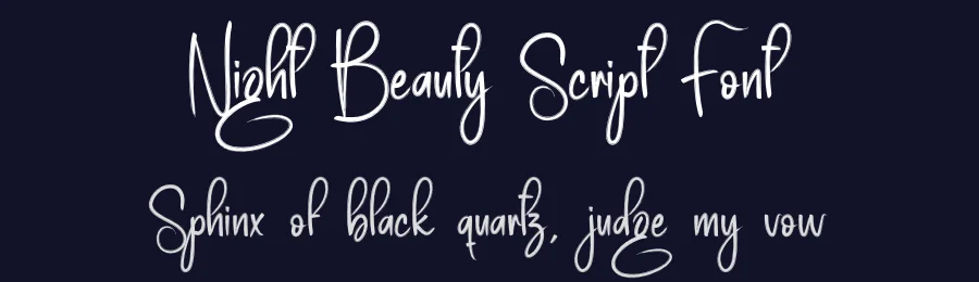 Night Beauty Script Font by creativeletter — Script Handwritten Font — thumbnail 2