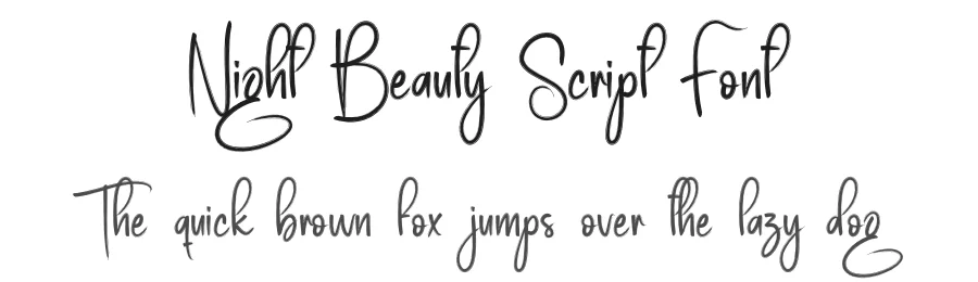 Night Beauty Script Font by creativeletter — Script Handwritten Font