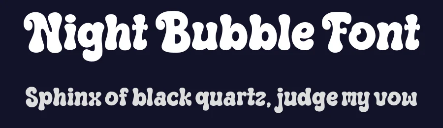 Night Bubble Font by Siapgraph — Display Font — thumbnail 2