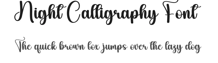 Night Calligraphy Font by creativeletter — Script Handwritten Font
