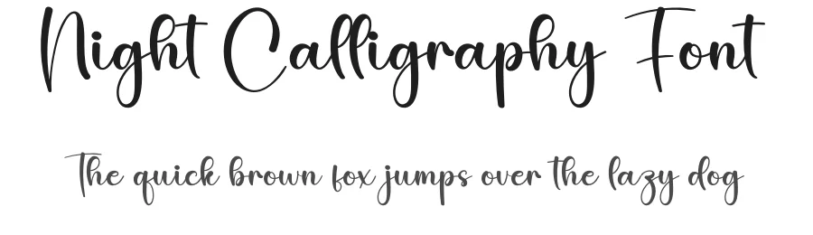 Night Calligraphy Font by creativeletter — Script Handwritten Font