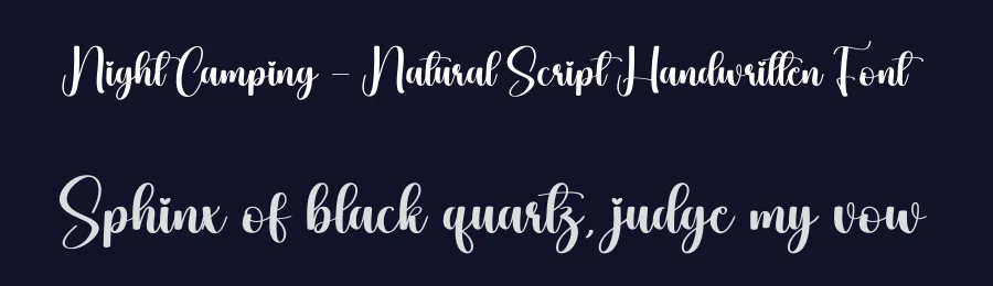Night Camping – Natural Script Handwritten Font by creativeletter — Script Handwritten Font — thumbnail 2