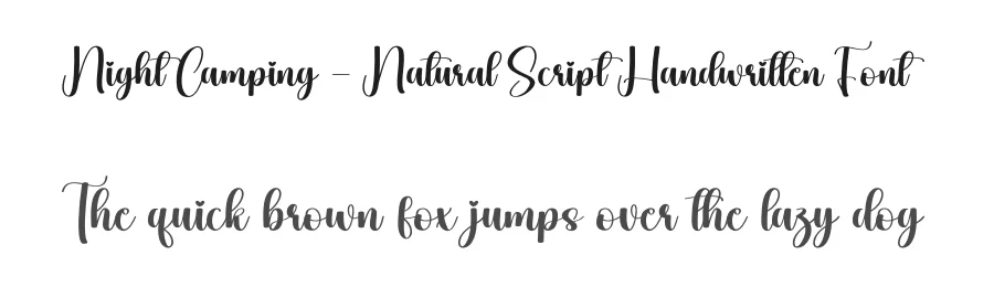 Night Camping – Natural Script Handwritten Font by creativeletter — Script Handwritten Font