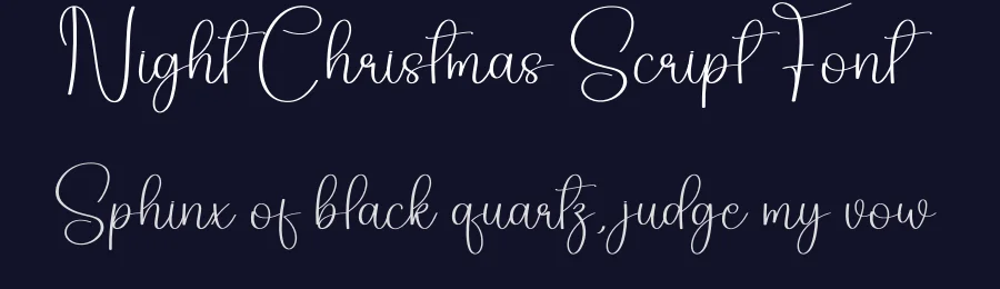 Night Christmas Script Font by creativeletter — Script Handwritten Font — thumbnail 2