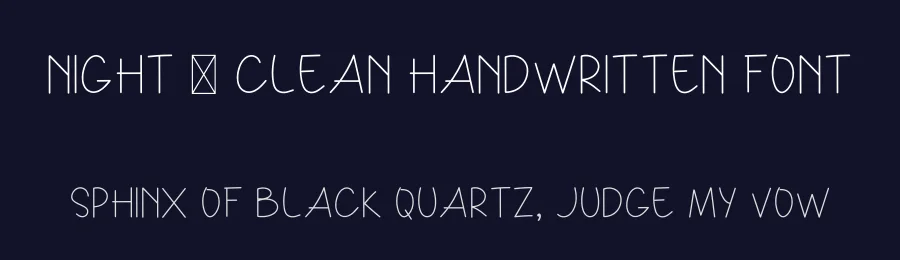 Night – Clean Handwritten Font by freshtypeink — Display Font — thumbnail 2
