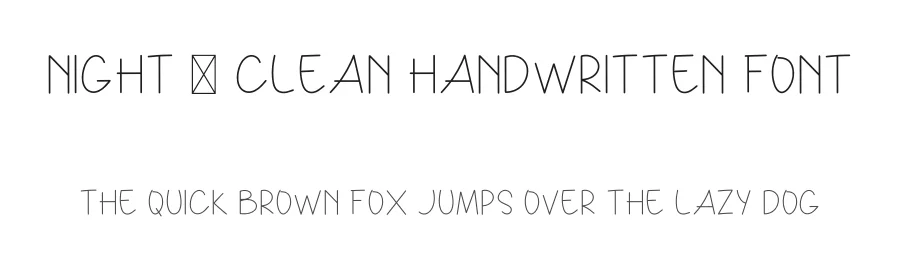 Night – Clean Handwritten Font by freshtypeink — Display Font