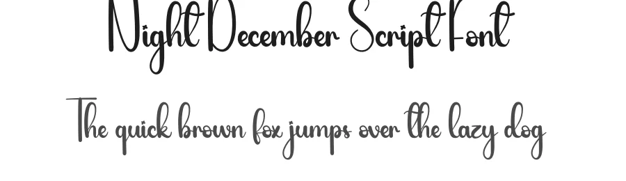 Night December Script Font by andikastudio — Script Handwritten Font