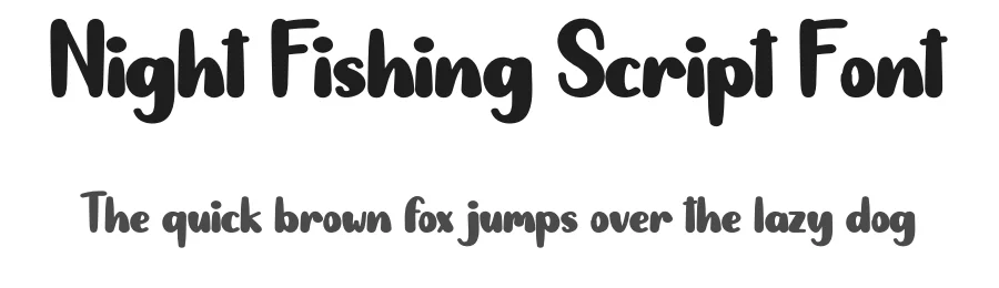 Night Fishing Script Font by andikastudio — Display Font