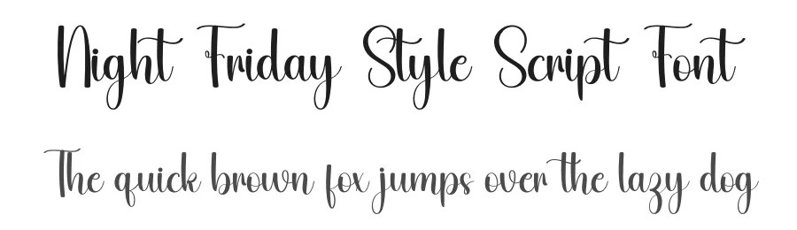 Night Friday Style Script Font by freshtypeink — Script Handwritten Font