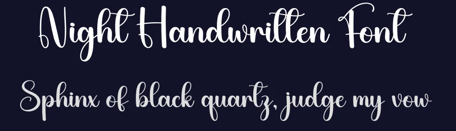 Night Handwritten Font by creativeletter — Script Handwritten Font — thumbnail 2